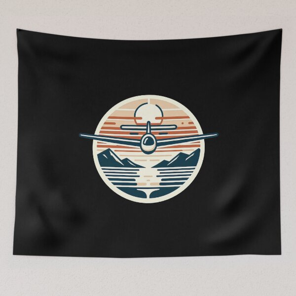 Item preview, Glider Pilot Sailplane Biplane aerial floating soaring designed and sold by These_Prints.