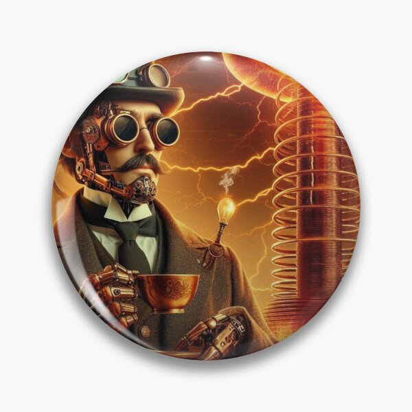 Item preview,  Steampunk nikola tesla designed and sold by sevenmountains.