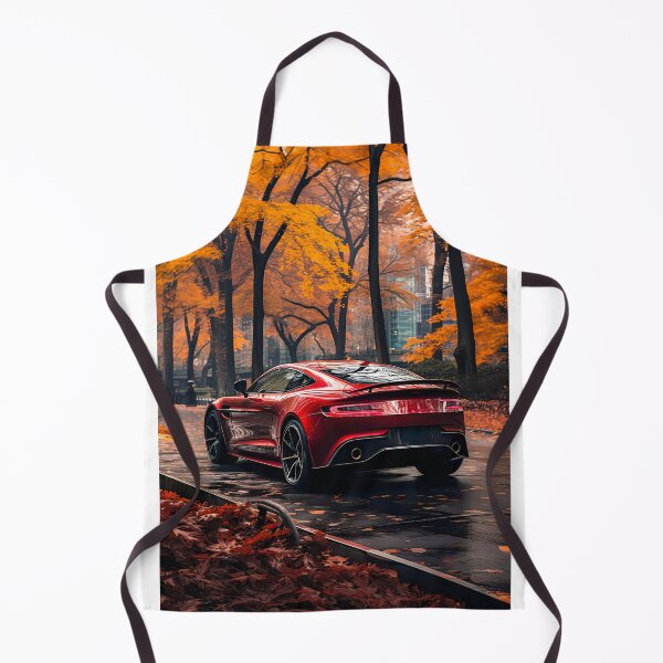 Item preview, Red Aston Martin DBS In Autumn Park designed and sold by RevUpDesign.