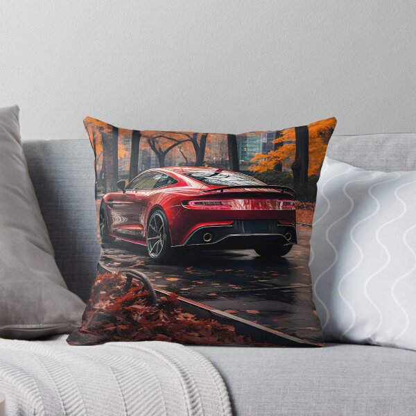 Item preview, Red Aston Martin DBS In Autumn Park designed and sold by RevUpDesign.