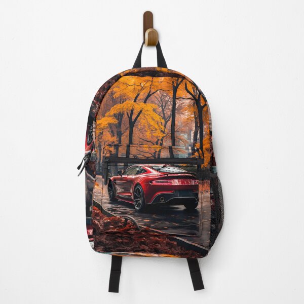 Item preview, Red Aston Martin DBS In Autumn Park designed and sold by RevUpDesign.