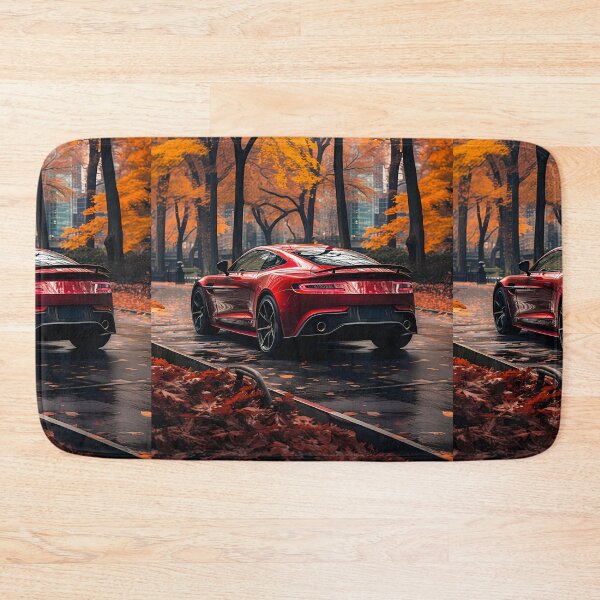 Item preview, Red Aston Martin DBS In Autumn Park designed and sold by RevUpDesign.