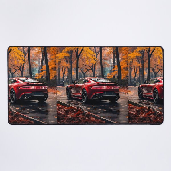 Item preview, Red Aston Martin DBS In Autumn Park designed and sold by RevUpDesign.