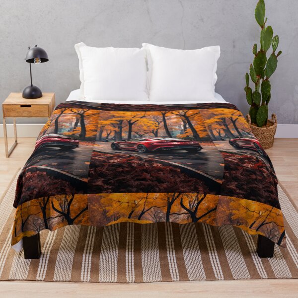 Item preview, Red Aston Martin DBS In Autumn Park designed and sold by RevUpDesign.