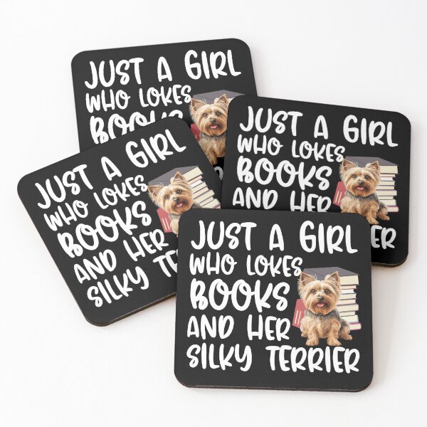 Item preview, Just A Girl Who Loves Books And Her Silky Terrier designed and sold by TheAnimalZ00.