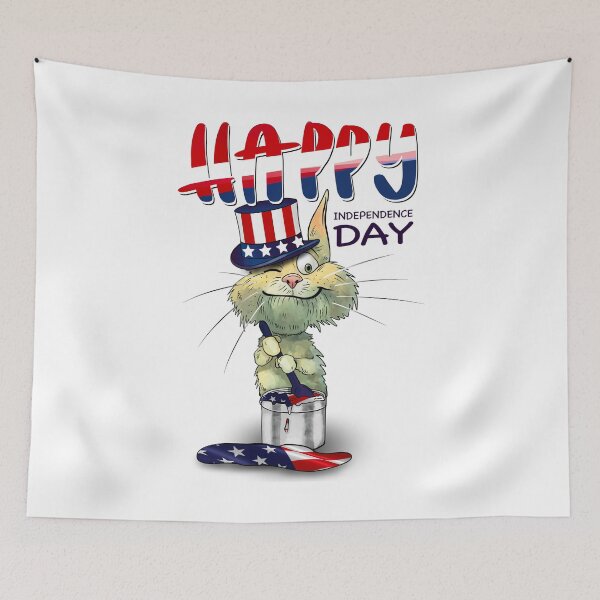 Item preview, Happy INDEPENDENCE Day Patriotic Chef Cat designed and sold by RysowankaZS.