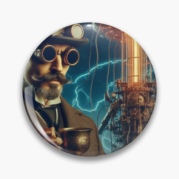 Item preview, Steampunk nikola tesla designed and sold by sevenmountains.
