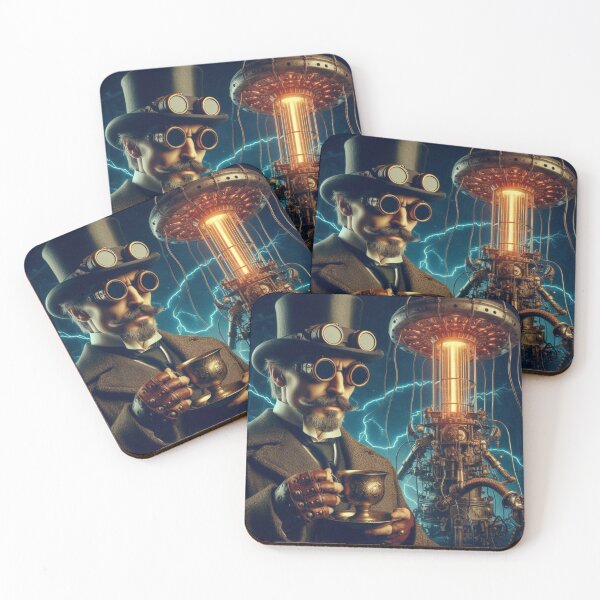 Item preview, Steampunk nikola tesla designed and sold by sevenmountains.
