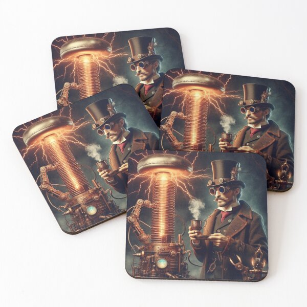 Item preview,  Steampunk nikola tesla designed and sold by sevenmountains.
