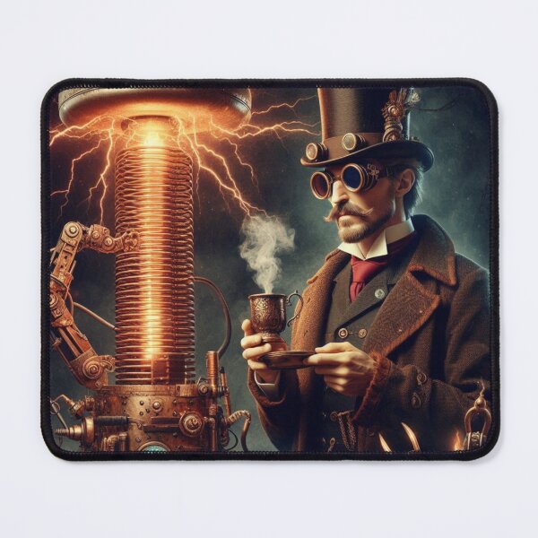 Item preview, Steampunk nikola tesla designed and sold by sevenmountains.