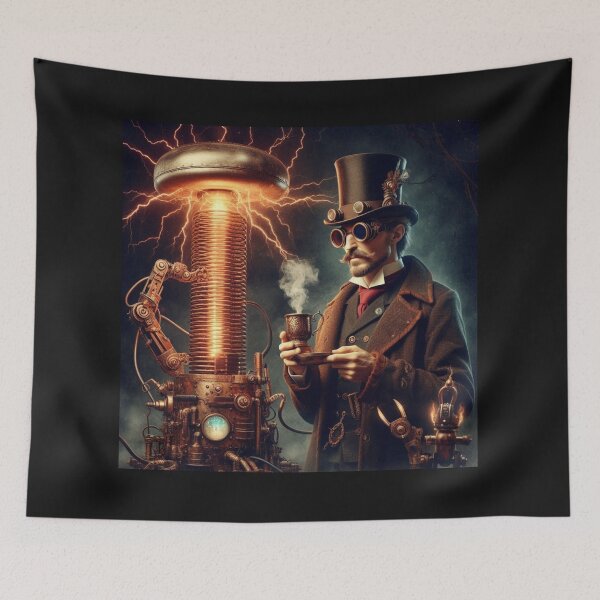 Item preview,  Steampunk nikola tesla designed and sold by sevenmountains.