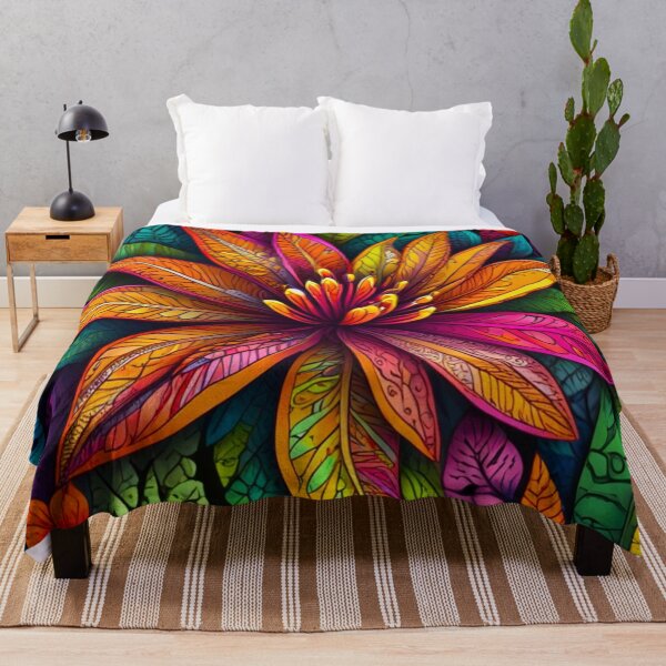 Item preview, Colorful Tropical Flowers Pattern | Zentangle Inspired designed and sold by PinkGoddessLove.