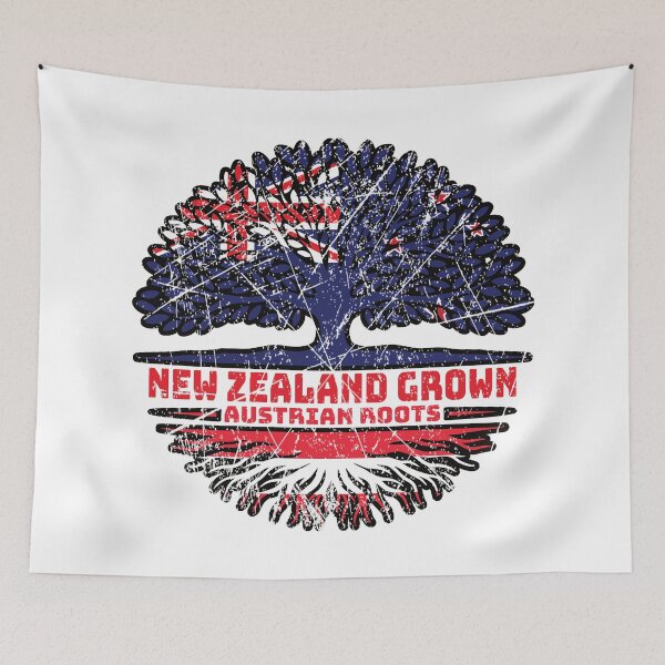 Item preview, Austria Austrian New Zealander New Zealand Tree Roots Flag designed and sold by FlagX.
