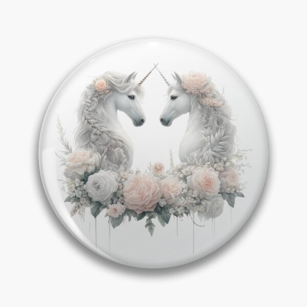 Item preview, Flower unicorn white white couple designed and sold by pencil-art98.