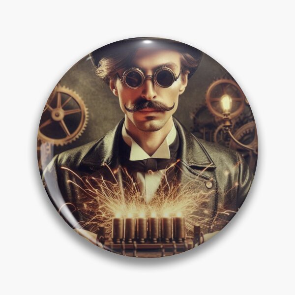 Item preview,  Steampunk nikola tesla designed and sold by sevenmountains.