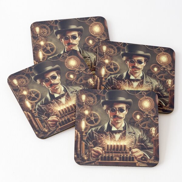 Item preview,  Steampunk nikola tesla designed and sold by sevenmountains.