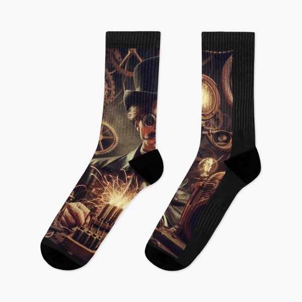Item preview,  Steampunk nikola tesla designed and sold by sevenmountains.
