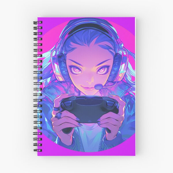 Item preview, Gamer Girl Anime in Pink and Blue designed and sold by Christian Weiss.