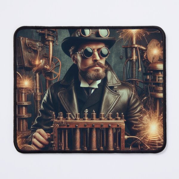 Item preview, Steampunk nikola tesla designed and sold by sevenmountains.