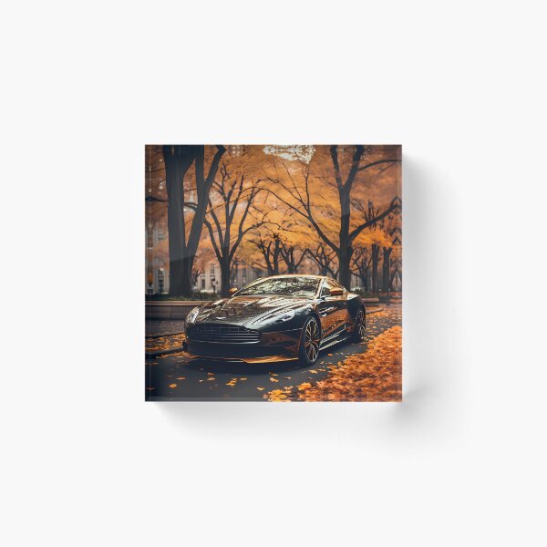 Item preview, Black Aston Martin DBS In Autumn Park  designed and sold by RevUpDesign.