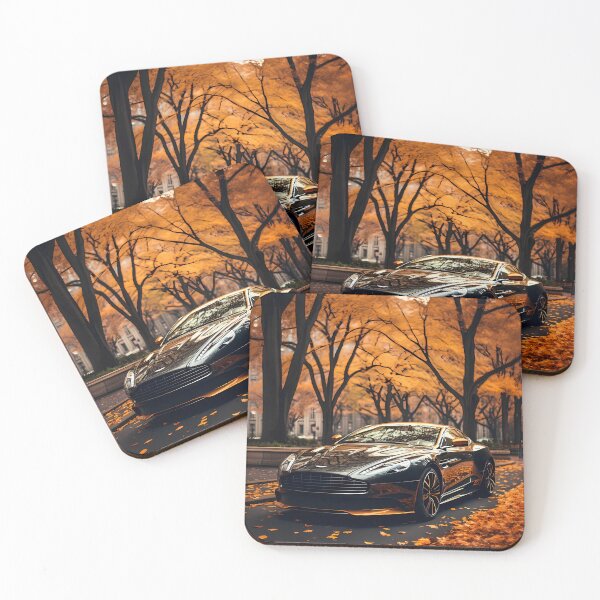 Item preview, Black Aston Martin DBS In Autumn Park  designed and sold by RevUpDesign.