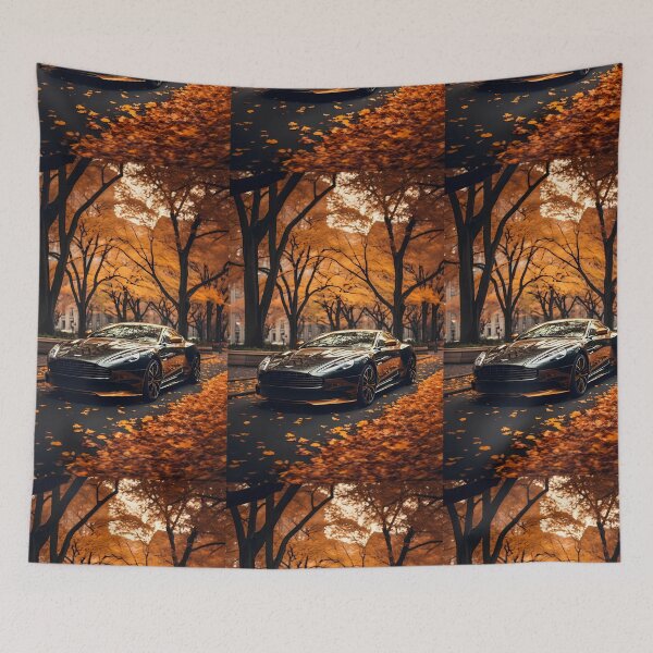Item preview, Black Aston Martin DBS In Autumn Park  designed and sold by RevUpDesign.