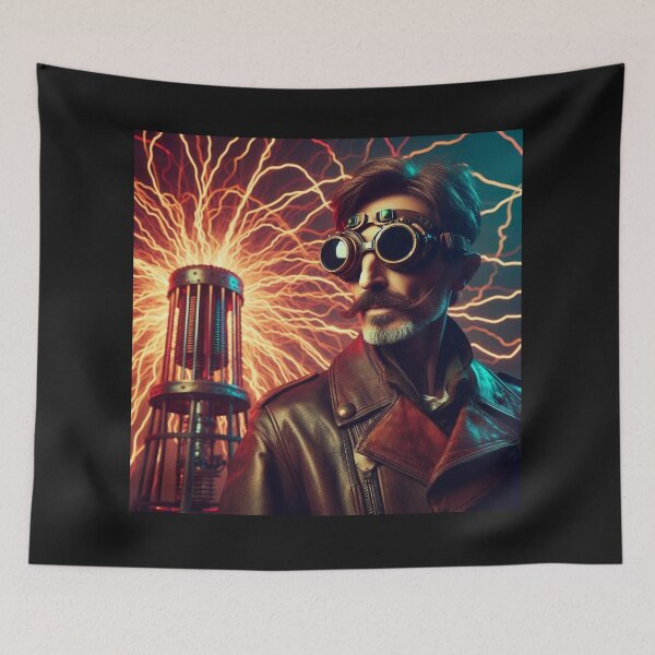 Item preview, Steampunk nikola tesla designed and sold by sevenmountains.