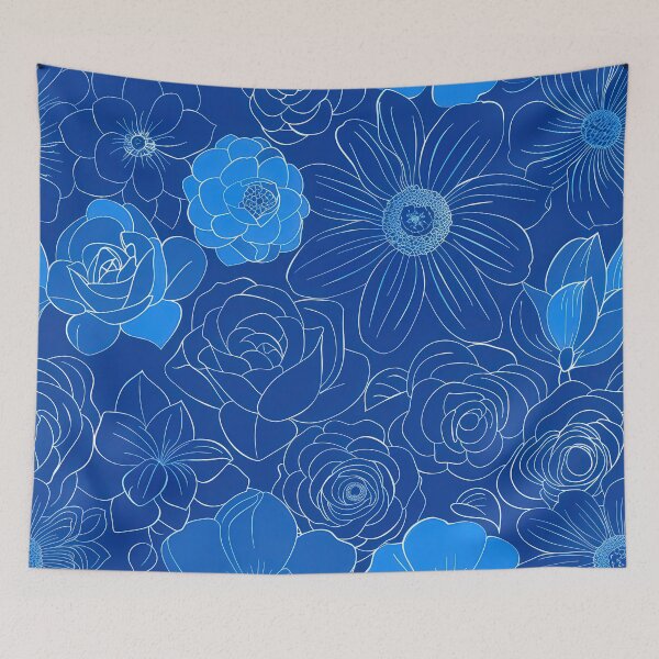 Item preview, Blue Floral Pattern designed and sold by brandway.