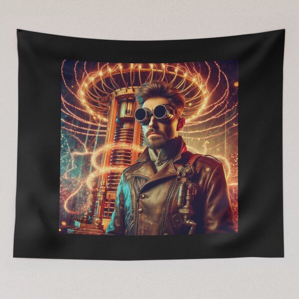 Item preview, Steampunk nikola tesla designed and sold by sevenmountains.