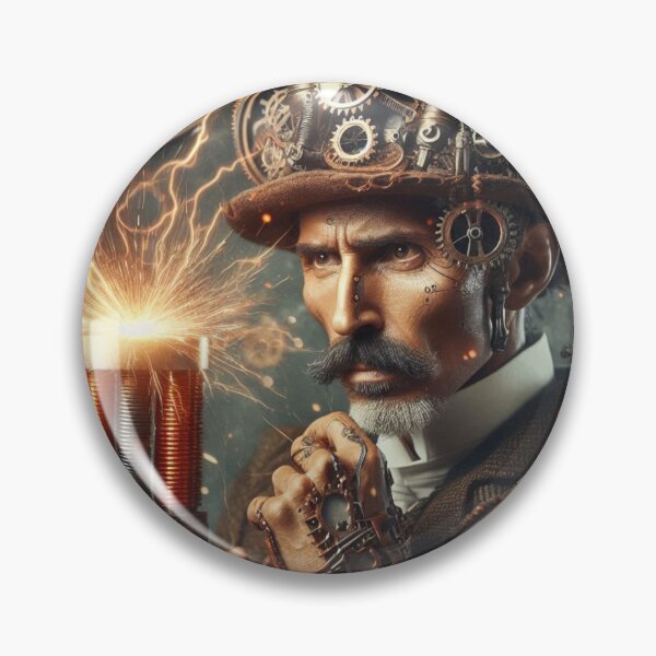 Item preview, Steampunk nikola tesla designed and sold by sevenmountains.