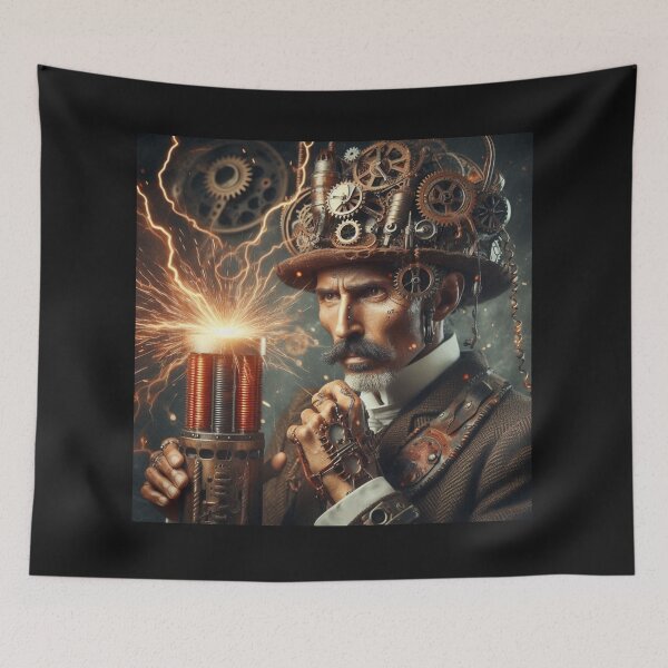 Item preview, Steampunk nikola tesla designed and sold by sevenmountains.