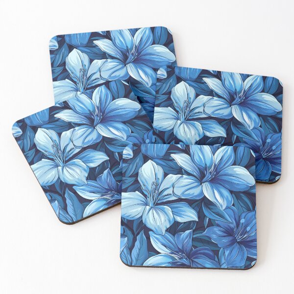 Item preview, Blue Lily Floral Pattern designed and sold by brandway.