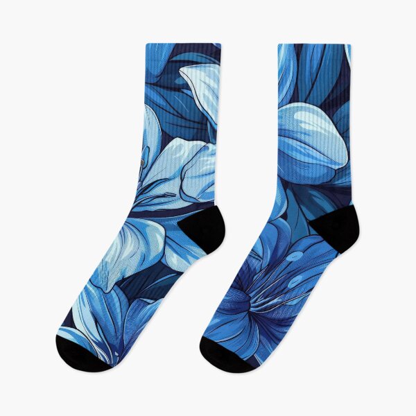 Item preview, Blue Lily Floral Pattern designed and sold by brandway.