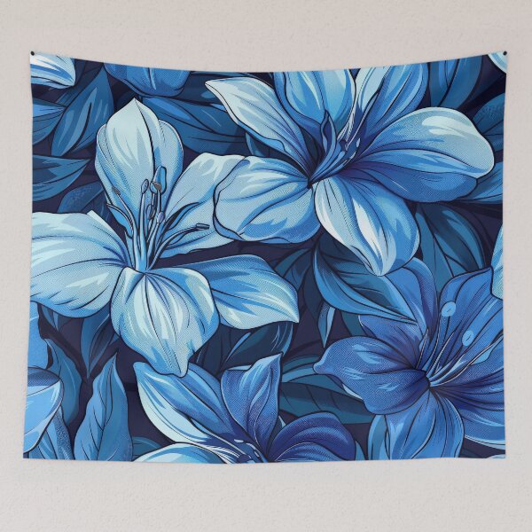 Item preview, Blue Lily Floral Pattern designed and sold by brandway.
