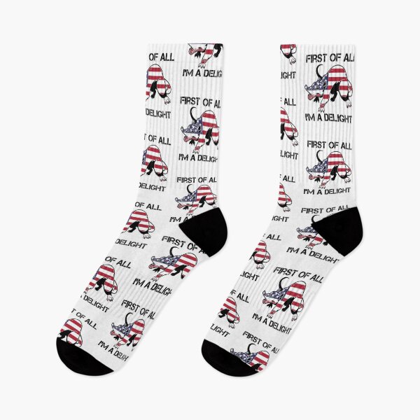 Item preview, First Of All I'm A Delight, Sarcastic Self Love, Possum Lover, ABA Therapist, Mental Health, RBT, AAC designed and sold by behindthefacts.