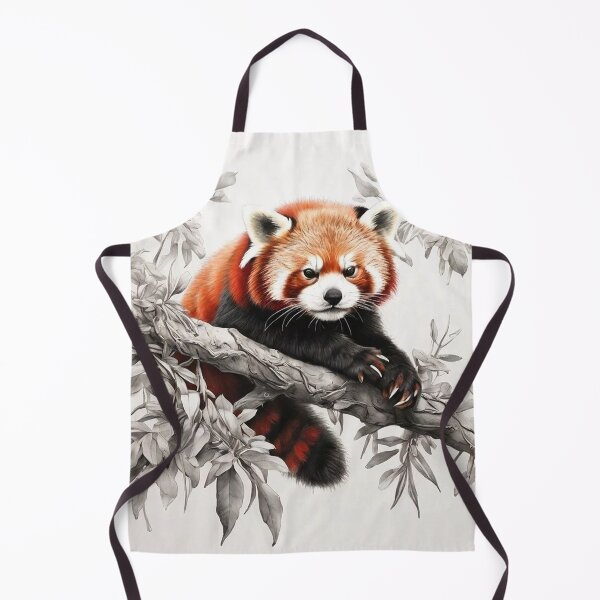 Item preview, Black and white Red Panda pencil drawing designed and sold by Pencil-Art.