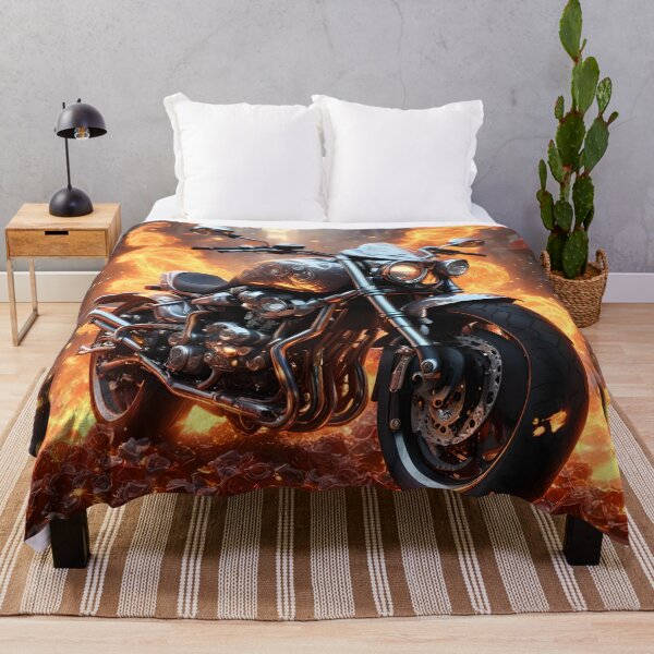 Item preview, Flames around the motorcycle designed and sold by Marcu Ioachim.