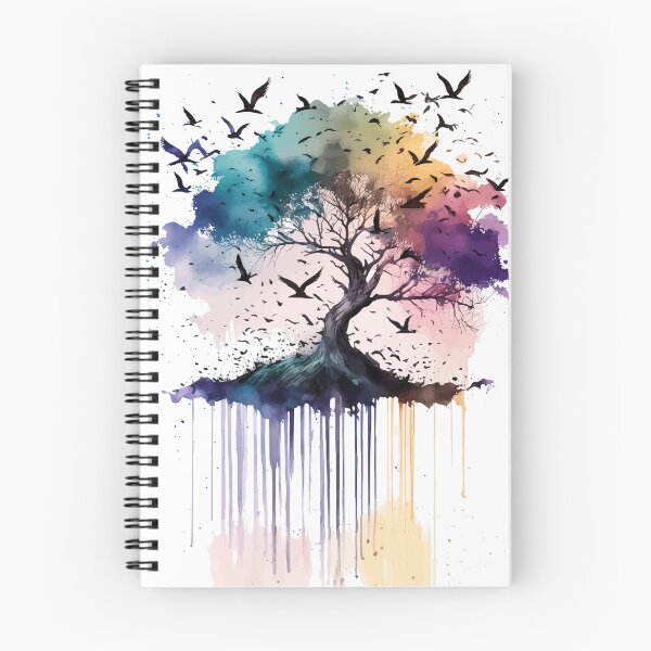 Item preview, Grunge Watercolor Tree of Life With Paint Drips and Splatters designed and sold by StephanieWard.