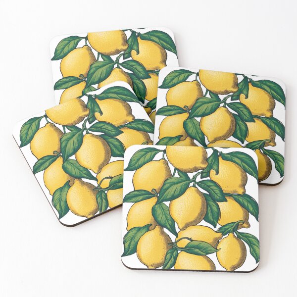 Item preview, The Vintage Lemons on branch Botanical Illustration of fruits designed and sold by GraphicDream.