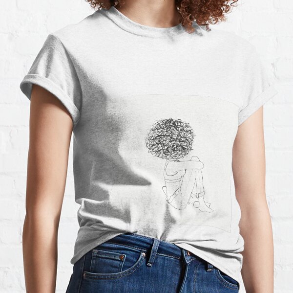 Curly hair girl Classic T-Shirt