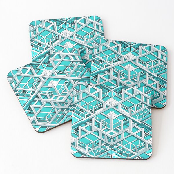 Item preview, Trellis Turquoise and white patterns designed and sold by BlackCatspet1.