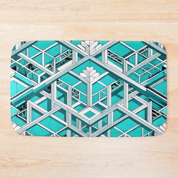 Item preview, Trellis Turquoise and white patterns designed and sold by BlackCatspet1.