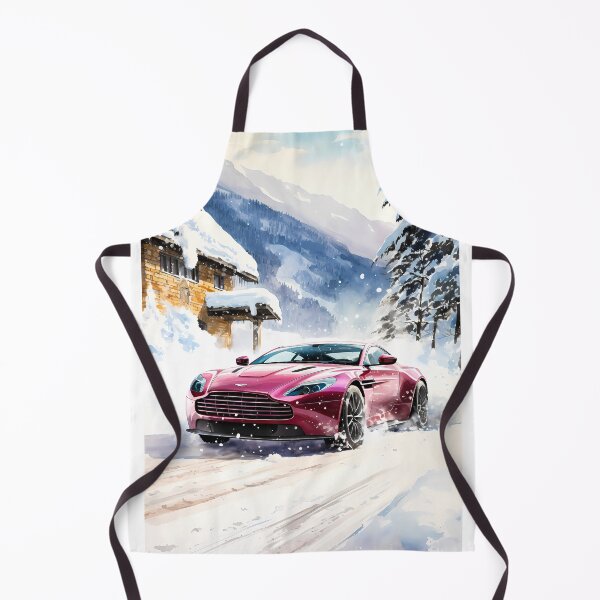 Item preview, Pink Aston Martin DBS In Snow Village And Mountains designed and sold by RevUpDesign.