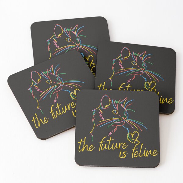 Item preview, The Future is Feline (Rainbow) designed and sold by StanchionZine.