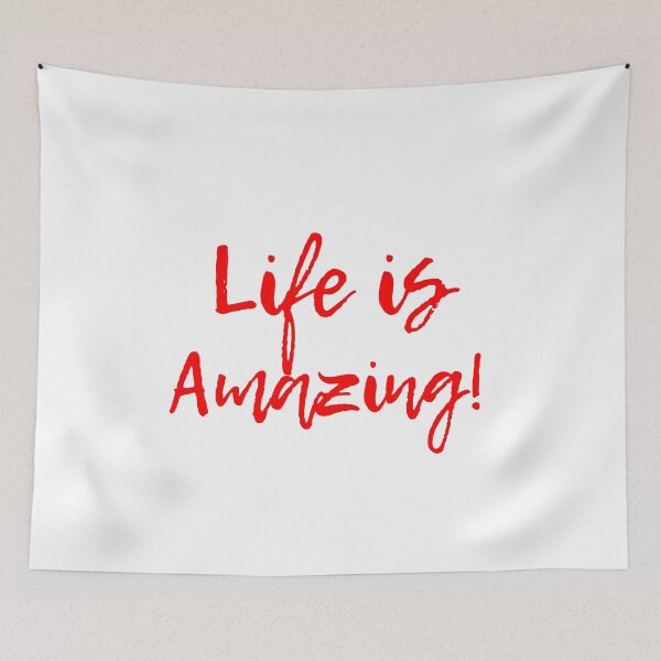 Item preview, Life is Amazing! Inspiration Quote Print designed and sold by PerfectDay2Play.