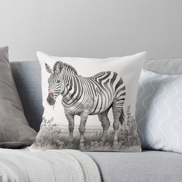 Item preview, Black and white pencil drawing of a Zebra designed and sold by Pencil-Art.