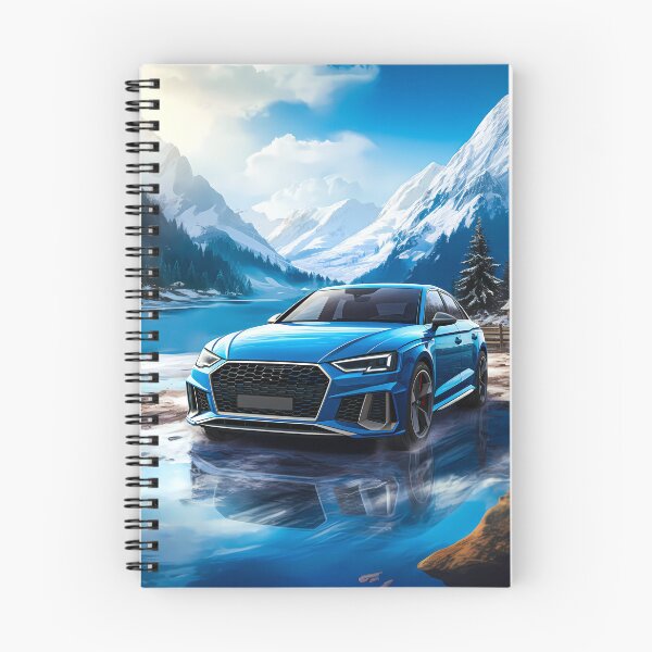 Item preview, Blue Audi RS Quattro In Alpine Winter, Sports Sedan In Mountains designed and sold by RevUpDesign.