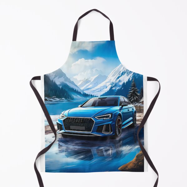Item preview, Blue Audi RS Quattro In Alpine Winter, Sports Sedan In Mountains designed and sold by RevUpDesign.