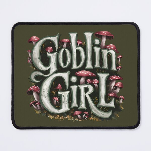 Item preview, Goblincore goblin girl - goblins aesthetic - gift for mushrooms lovers - red amanita fungi foraging designed and sold by Fantasy Cache.