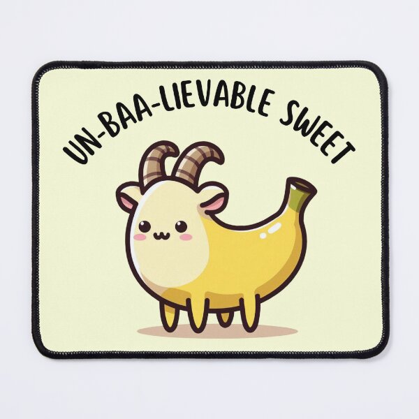 Item preview, Un-baa-lievable sweet - cute banana goat designed and sold by Funny-Banana.